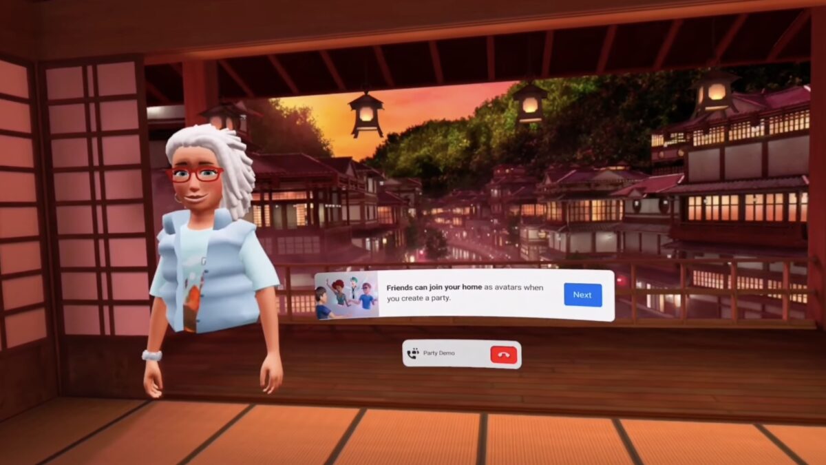 Avatar im virtuellen Quest-Home