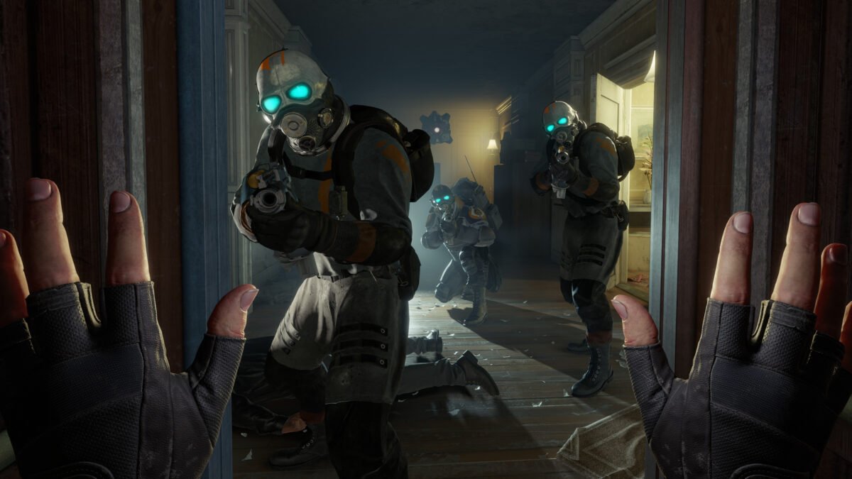 Hände hoch: Im VR-Klassiker Half-Life: Alyx müsst ihr euch manchmal auch ergeben.