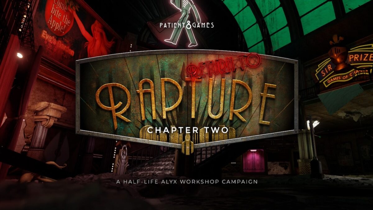 Das Logo von Return to Rapture Teil 2 im Bioshock-Stil.