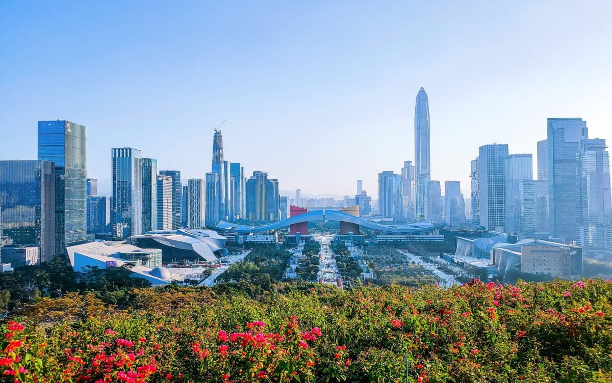 Ansicht des Stadtzentrums von Shenzhen.