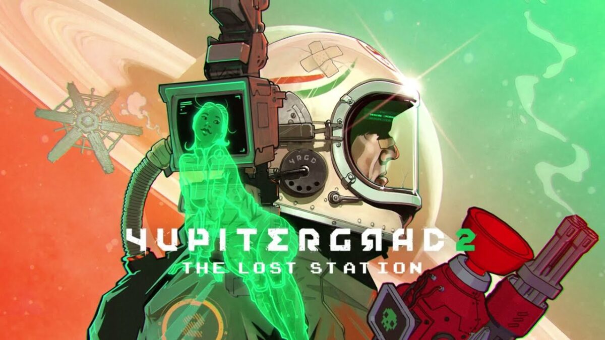 Auf einem Comic-Bild posiert eine grün glühende KI vor einem Astronauten.