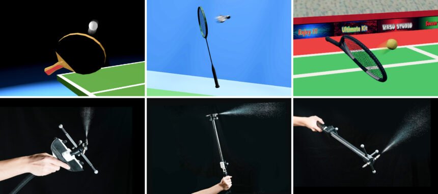 The researchers focused on table tennis, badminton and tennis, but the haptic system is said to work for many other racket sports or even swords.