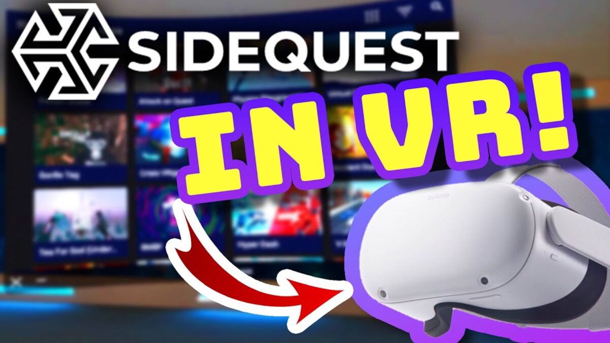 Sidequest Logo und Meta Quest 2