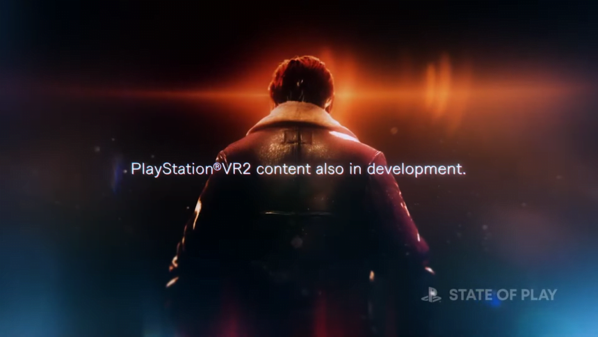 Ein Frame aus dem Resident-Evil-Trailer, der einen VR-Inhalt andeutet.