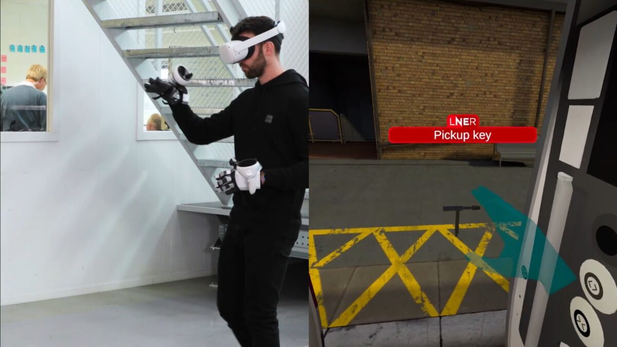 In Großbritannien trainieren Angestellte der Bahn Arbeitsabläufe in Virtual Reality. Wie sieht das VR-Training aus?