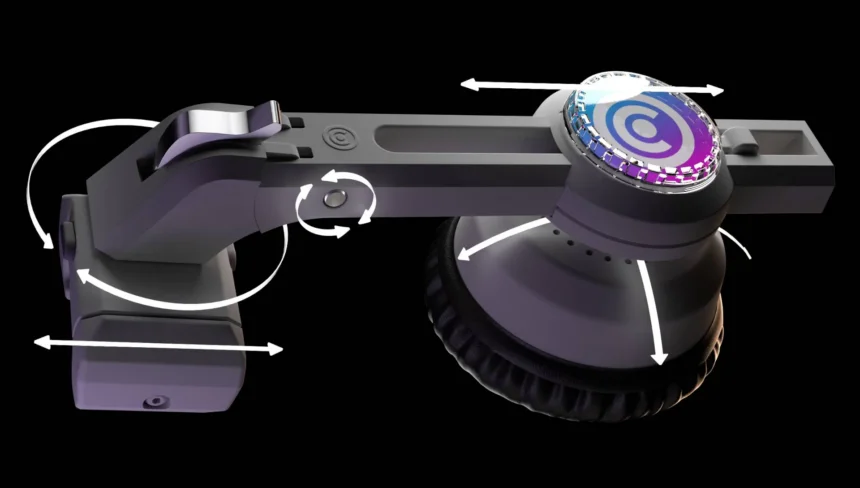 Белые стрелки показывают различные параметры настройки наушников Conquest Pro для очков VR.