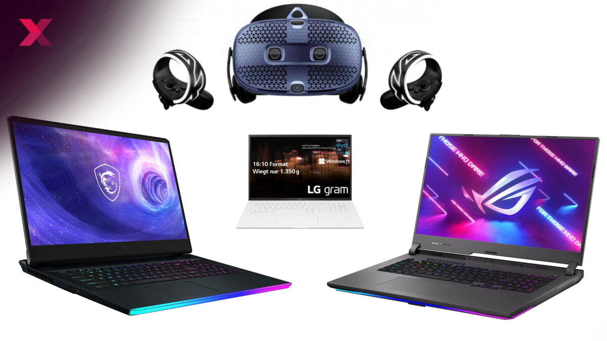 Heute in den Deals: Gaming Laptops ASUS ROG Stix, MSI Raider GE 76, Razer Blade 17 Pro, VR-Brillen und mehr.