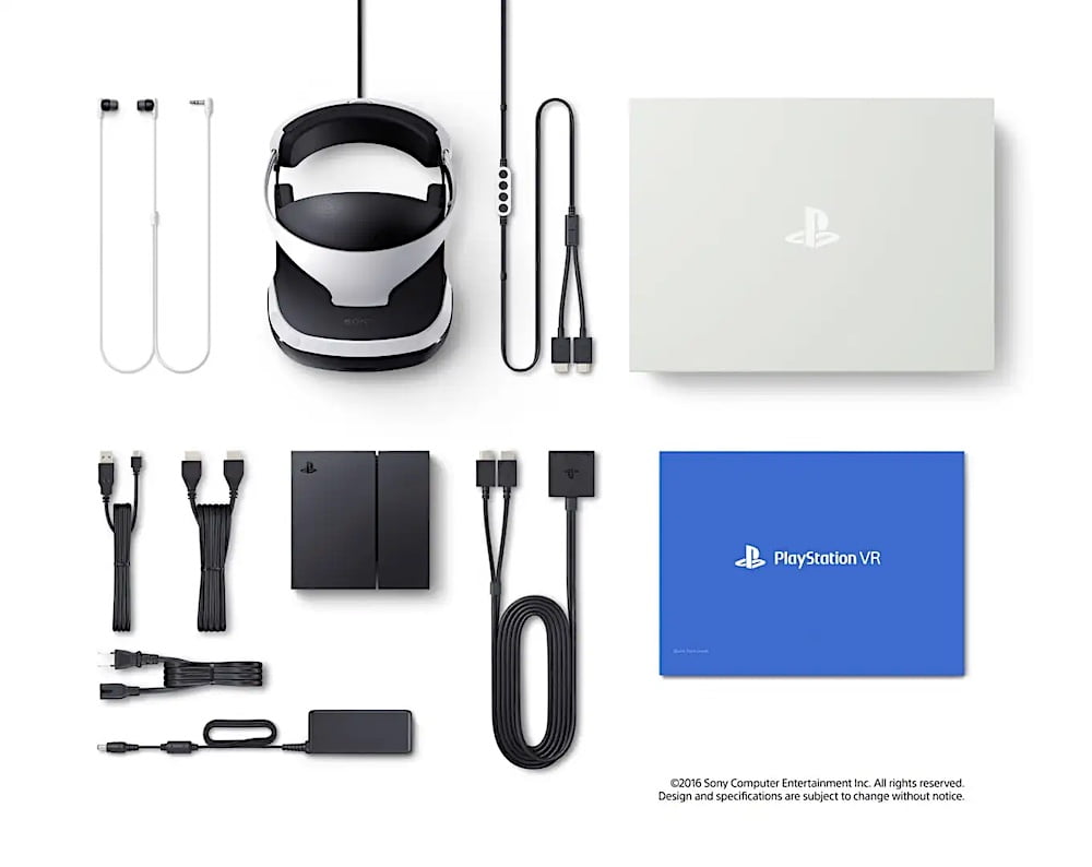 Lieferumfang der Playstation VR 1.