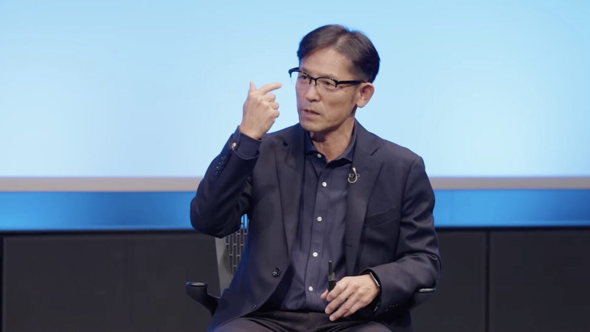 Sonys AR-Forscher Hiroshi Mukawa während einer Podiumsdiskussion auf der STEF 2022.