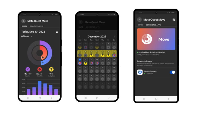 Über die Meta Quest Smartphone-App könnt ihr Googles Health Connect koppeln.