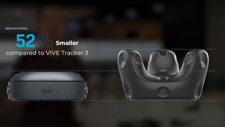 Der Tracker von HTC Vive ist kleiner und leichter als der Tracker 3.0.