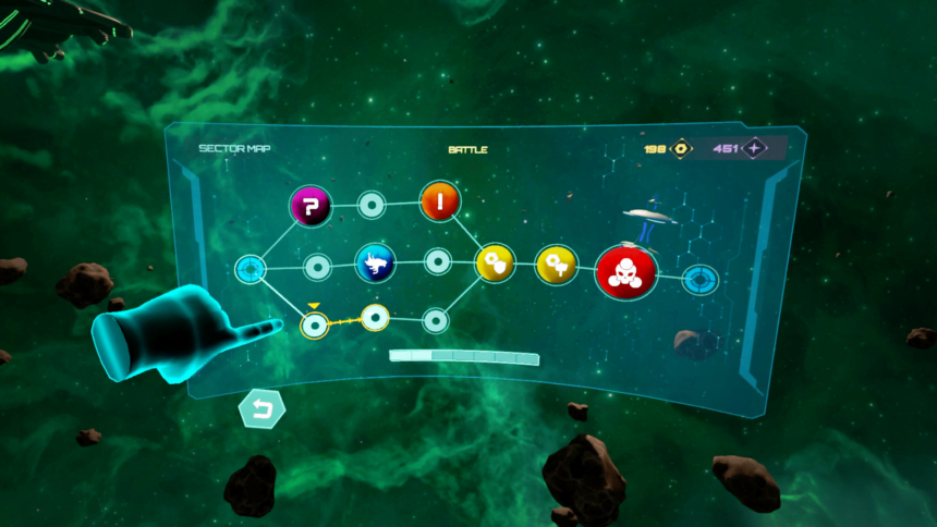 Sektorkarte im VR-Spiel Ghost Signal: A Stellaris Game