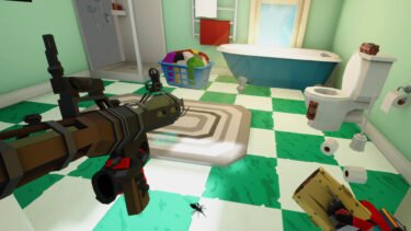 In Kill it With Fire VR schießt ihr mit Bazookas auf Hausspinnen