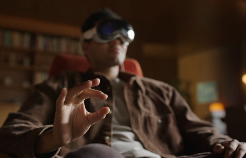 Das Apple Vision Pro VR/AR-Headset wird mit Augen- und Hand-Tracking sowie mit der Stimme gesteuert. 