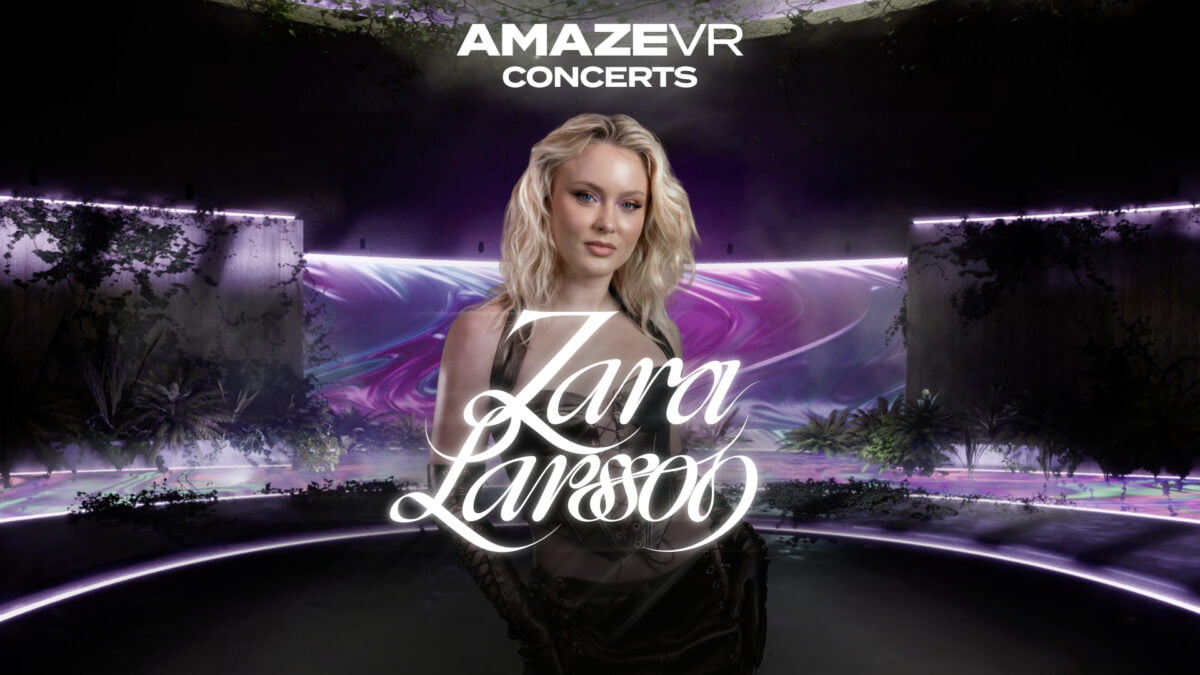 Der Popstar Zara Larsson tritt für AmazeVR in VR auf.