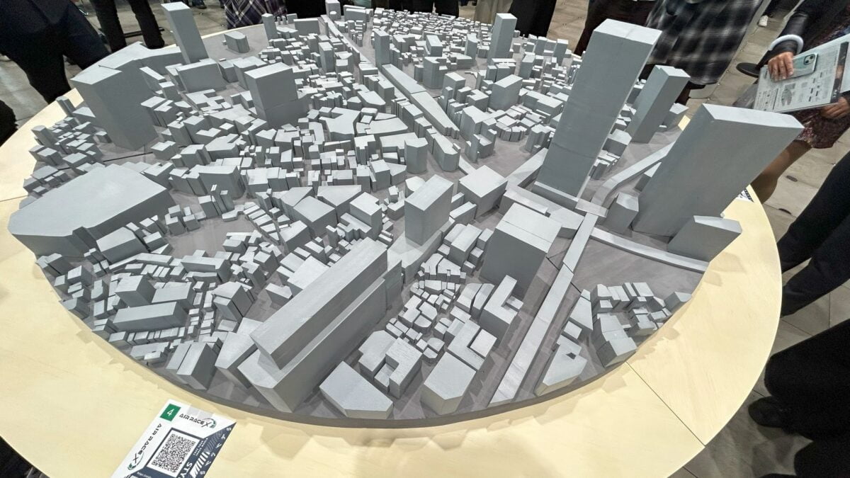 円卓上の渋谷の正確な街区模型
