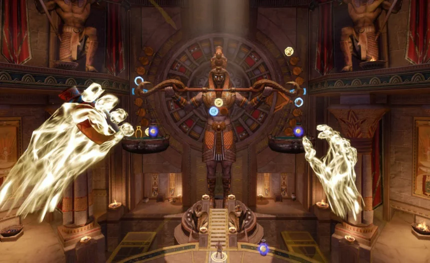 Asgard's Wrath 2 auf der Quest 2 bietet Puzzles im Godscale Modus