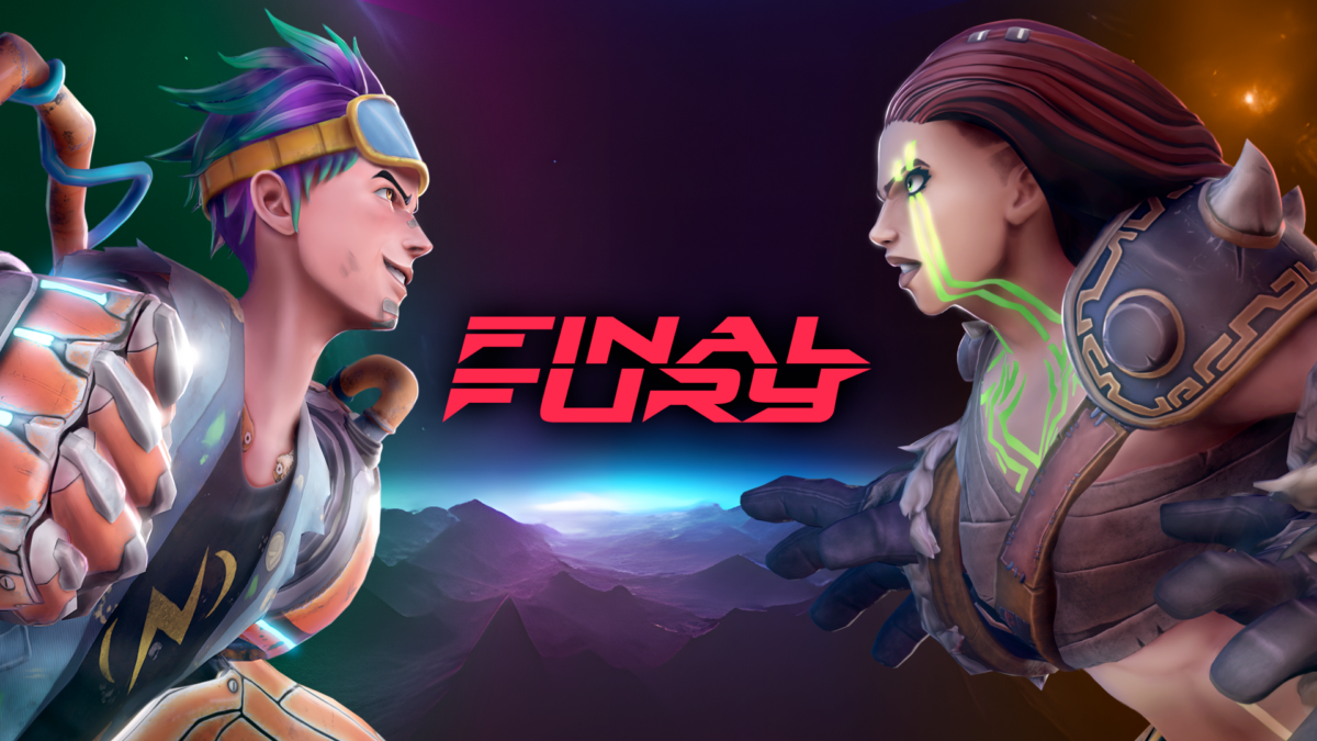 Final Fury-Logo mit den Charakteren Gaia und Niko.