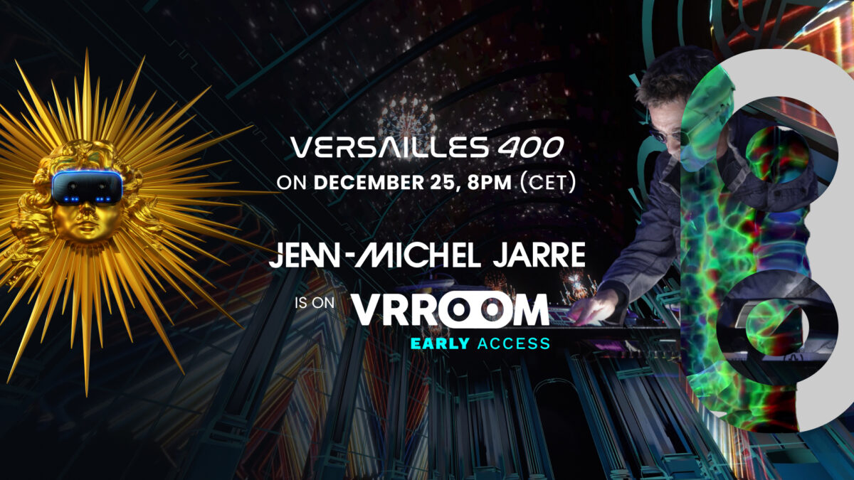 Das Konzertplakat für "Versailles 400" zeigt den Electro-Künstler Jean-Michel Jarre.