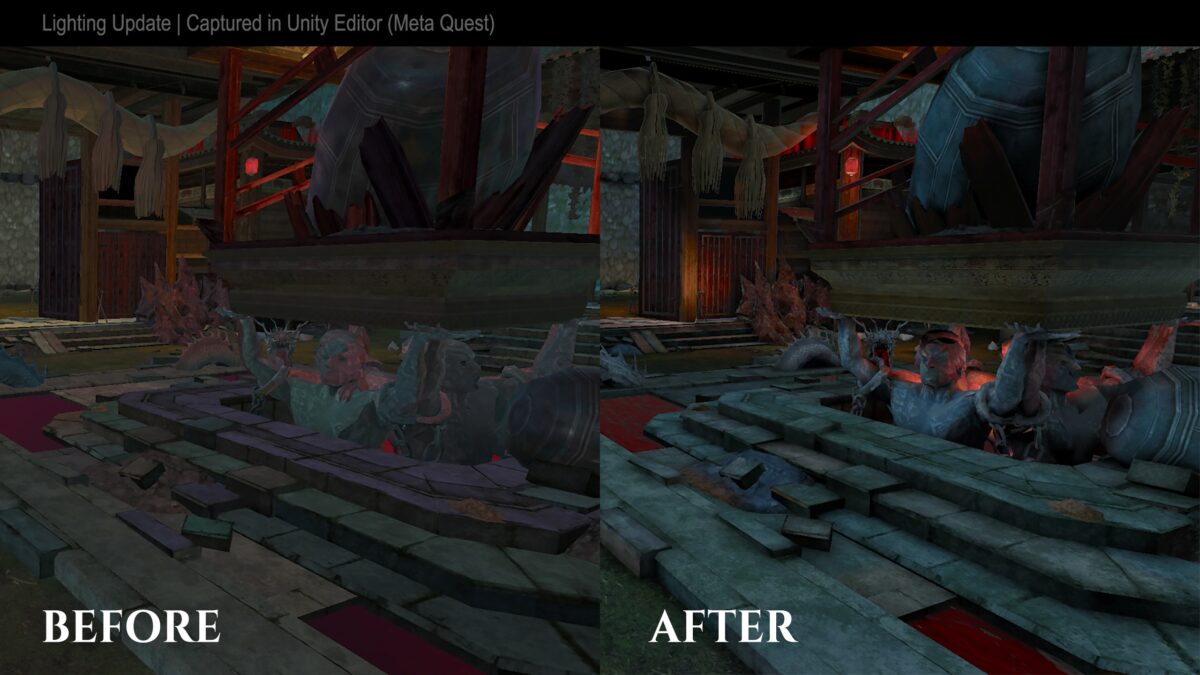 Vergleichs-Screenshots für das Quest 3 Update.