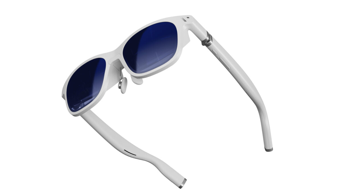 Die AR-Brille Viture One Light in "Marshmallow White".