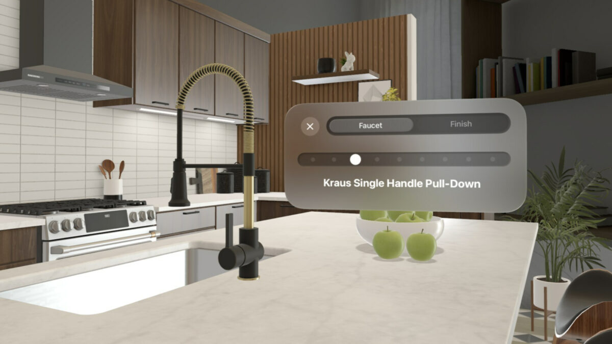 Eine digitale Küche in Virtual Reality.