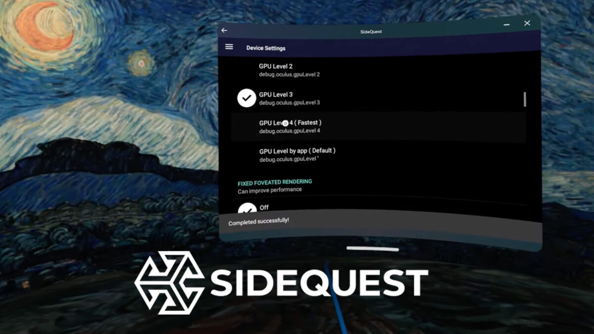 Sidequest: GPU-Level und weitere Quest-Einstellungen jetzt im Headset anpassbar