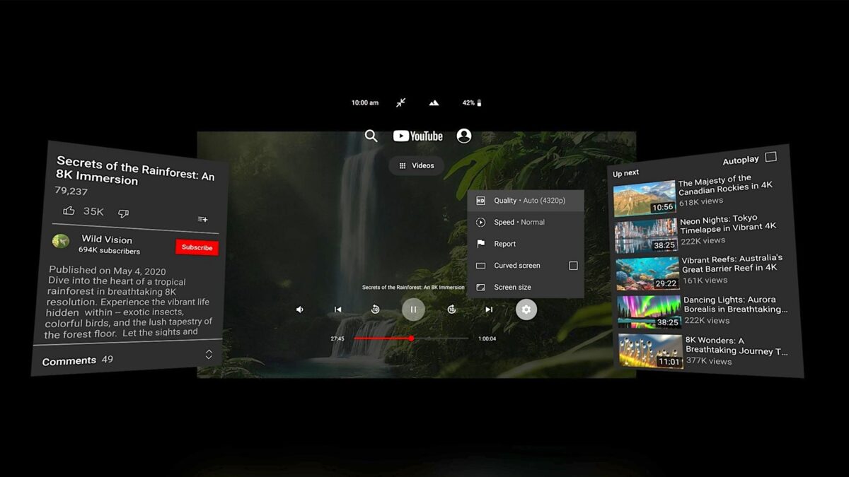 Meta Quest 3: Youtube VR unterstützt jetzt 8K-Wiedergabe