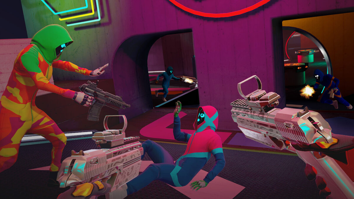 Der neue VR-Multiplayer-Shooter Frenzies sorgt für Adrenalin pur in Neonfarben