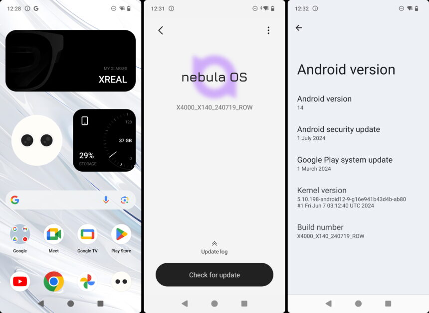 Das Gerät ist Android-typisch aufgebaut. XREALs nebula OS basiert dabei auf Android 14.