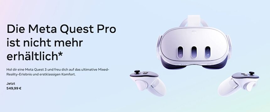 Metas Quest Pro-Produktseite.